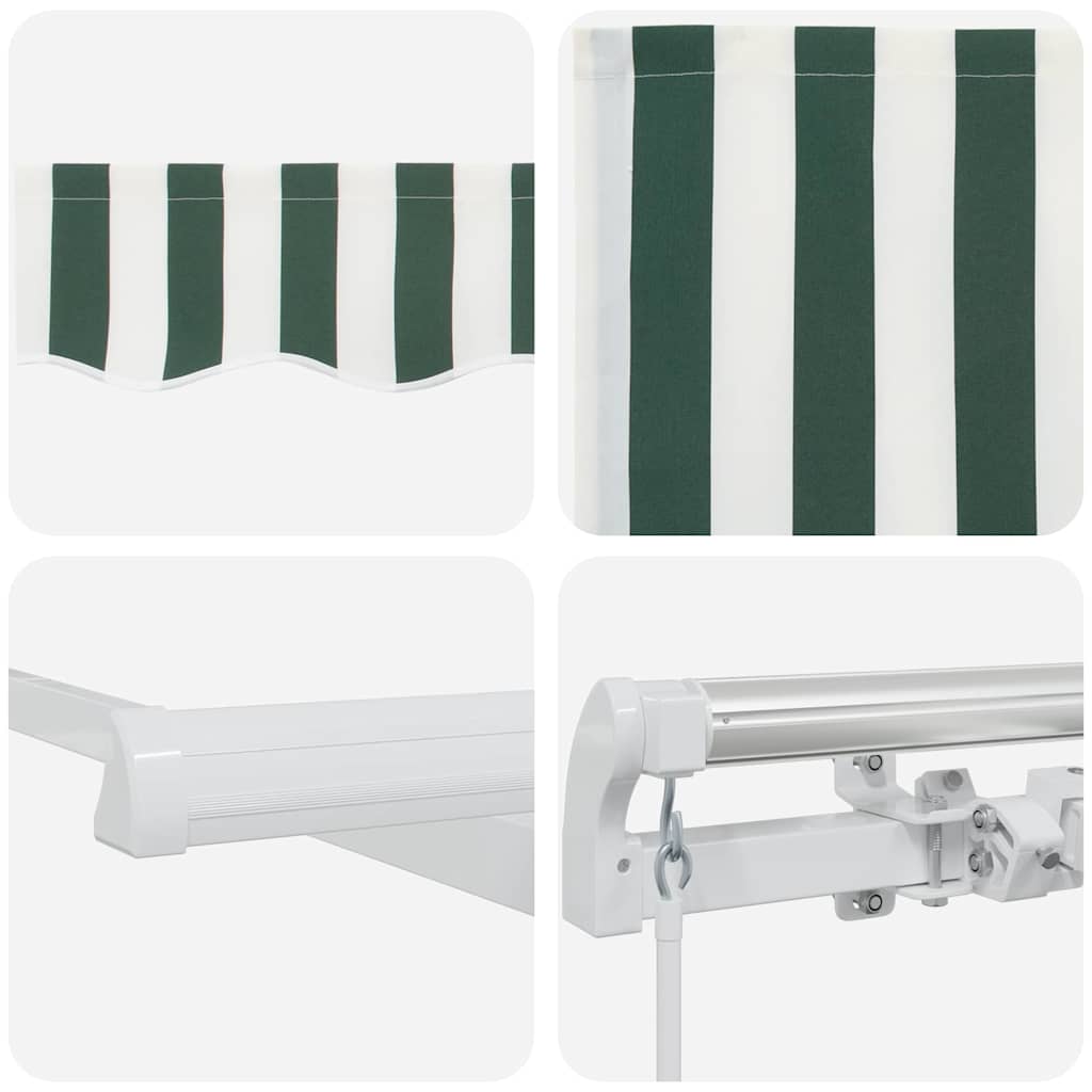 Tenda da Sole Verde e Bianco 300 x 250 x 165 cm Poliestere | homemem39
