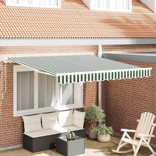 Tenda da Sole Verde e Bianco 300 x 250 x 165 cm Poliestere | homemem39