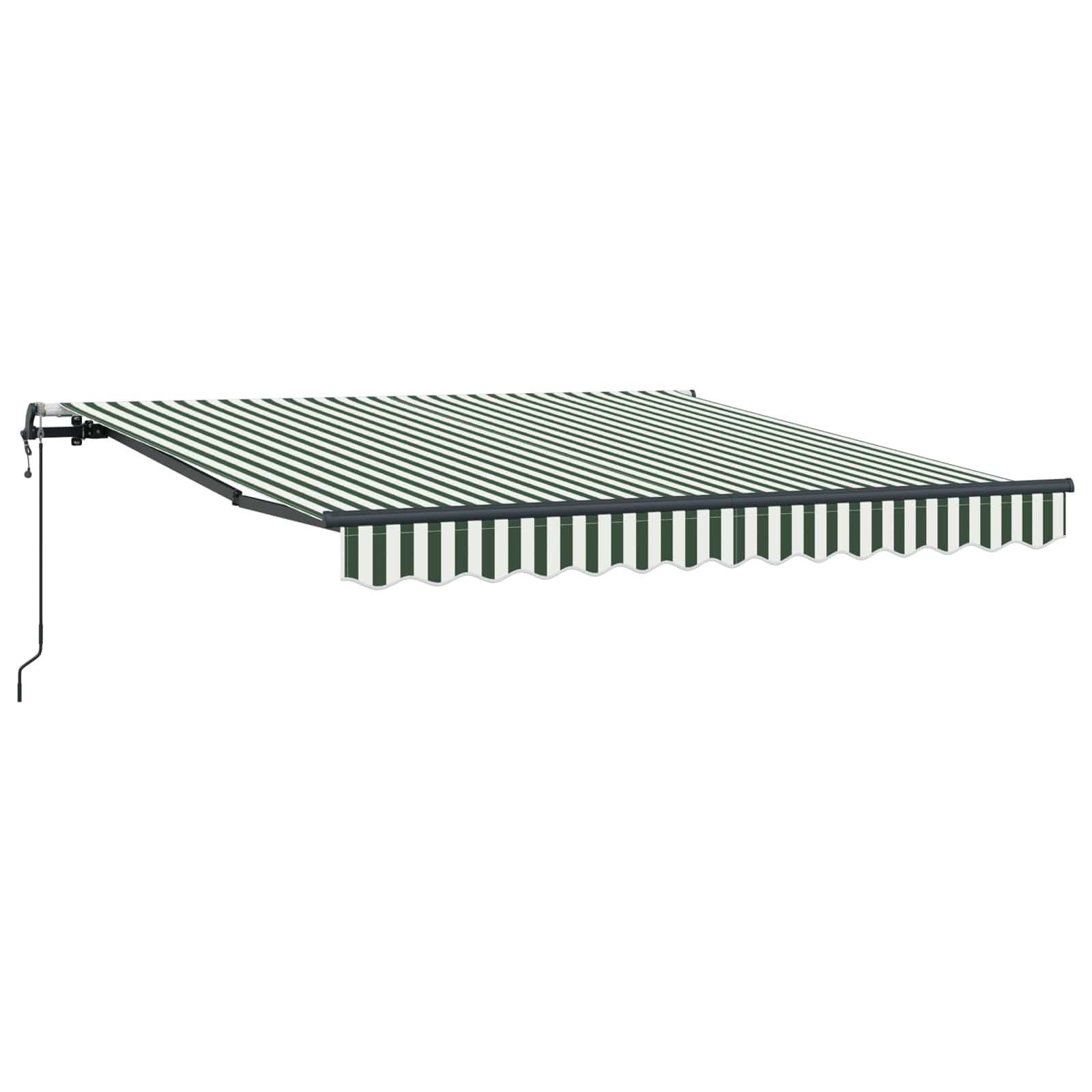 Tenda Retrattile Verde e Bianco 300 x 250 cm | homemem39