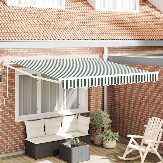 Tenda da Sole Verde e Bianco 300 x 250 x 165 cm Poliestere | homemem39