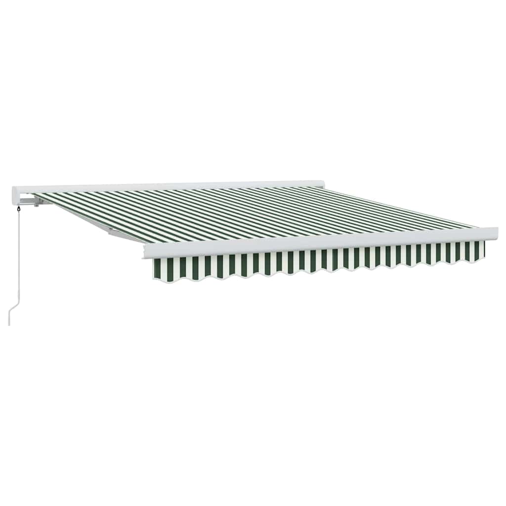 Tenda Retrattile Verde e Bianco 300 x 250 cm Tessuto e Metallo | homemem39