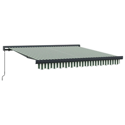 Tenda Retrattile Verde e Bianco 300 x 250 cm Tessuto e Metallo | homemem39