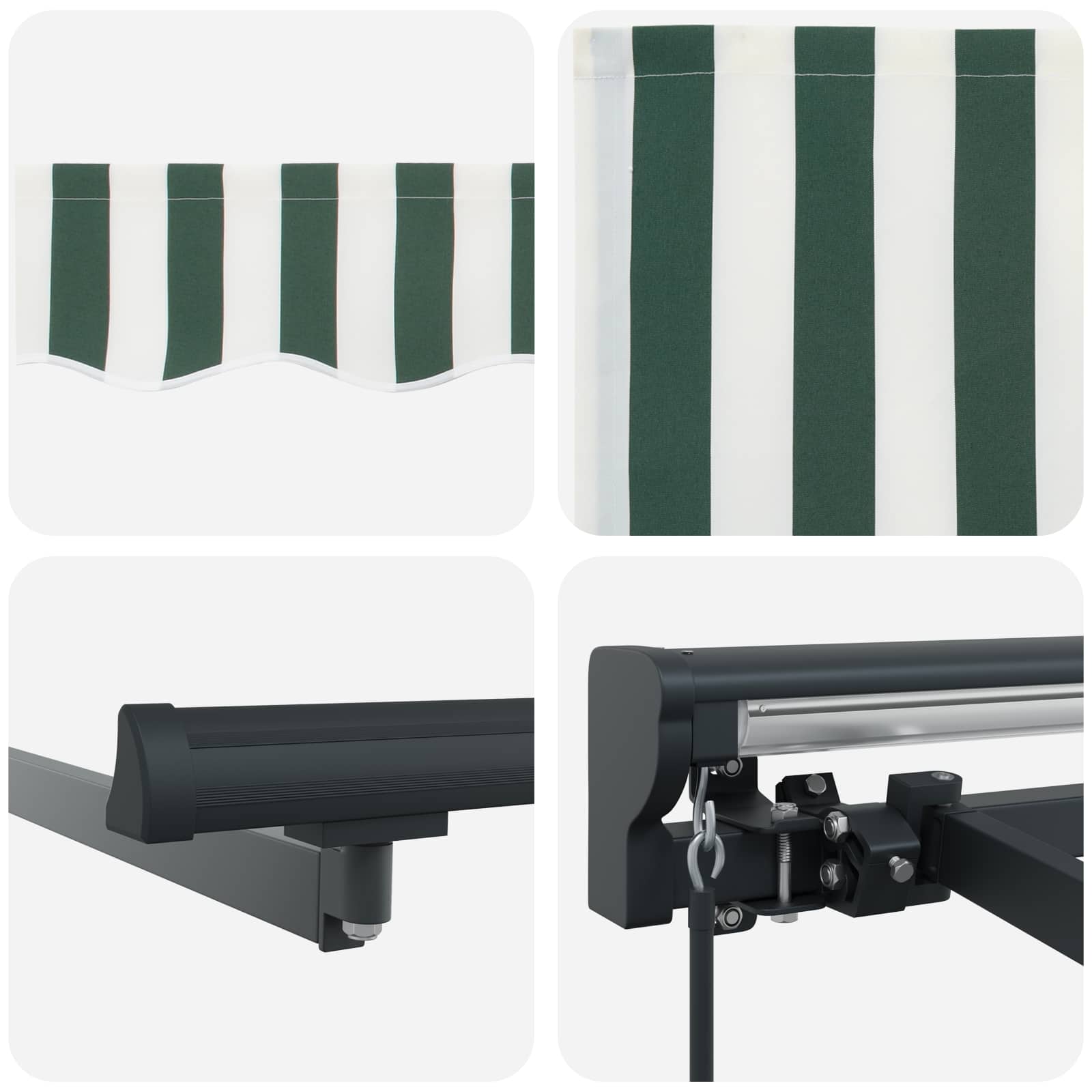 Struttura della tenda Verde e Bianco 300 x 250 cm | homemem39