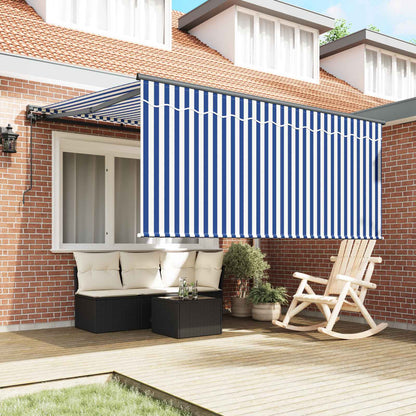 Tenda Retrattile Blu e Bianco 350 x 250 cm | homemem39
