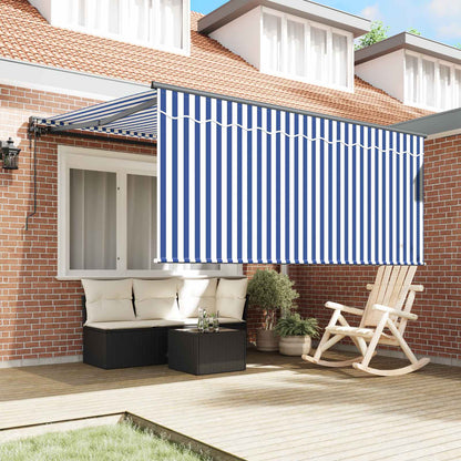 Tenda Retrattile Blu e Bianco 350 x 250 cm