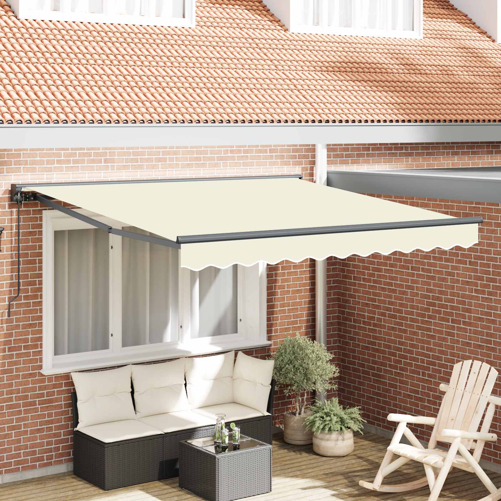 Struttura della tenda Crema 350 x 250 cm | homemem39