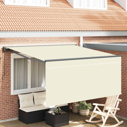 Tenda Retrattile Crema 350 x 250 cm Poliestere e Alluminio | homemem39