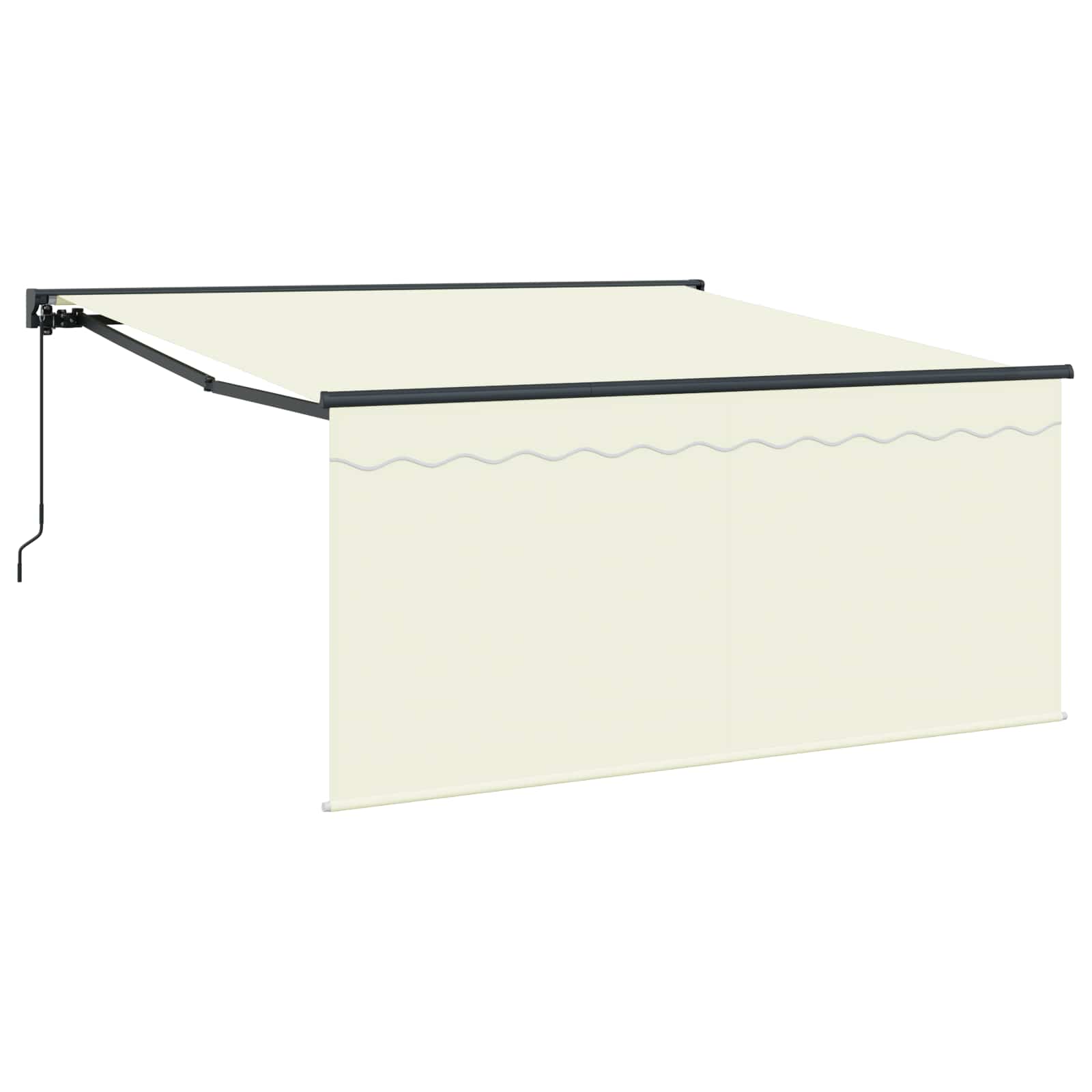 Tenda Retrattile Crema 350 x 250 cm Poliestere e Alluminio | homemem39