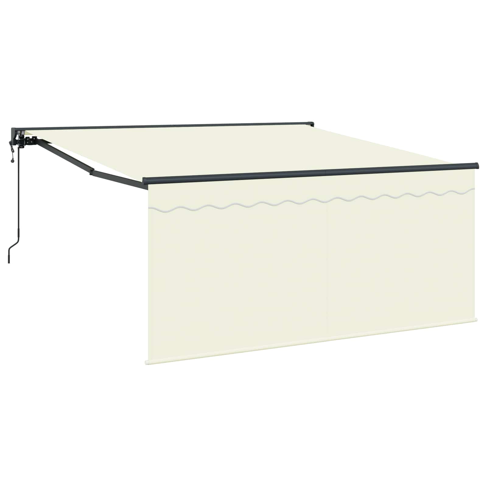 Tenda Retrattile Crema 350 x 250 cm Poliestere e Alluminio | homemem39