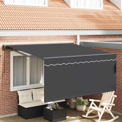 Tenda Retrattile Antracite 350 x 250 cm Poliestere e Alluminio | homemem39
