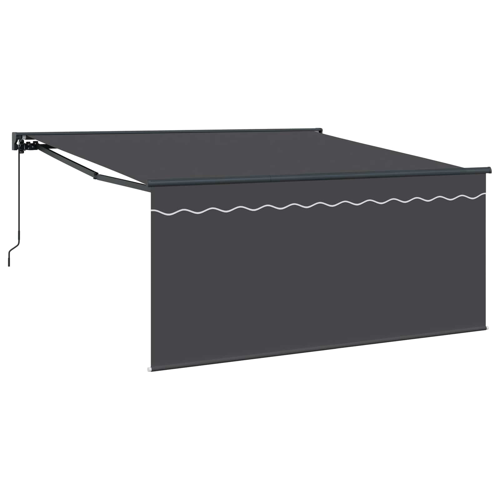 Tenda Retrattile Antracite 350 x 250 cm Poliestere e Alluminio | homemem39