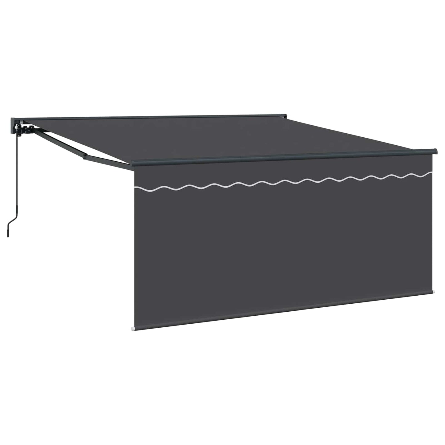 Tenda Retrattile Antracite 350 x 300 cm Poliestere e Alluminio