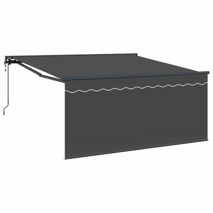 Tenda Retrattile Antracite 350 x 250 cm Poliestere e Alluminio
