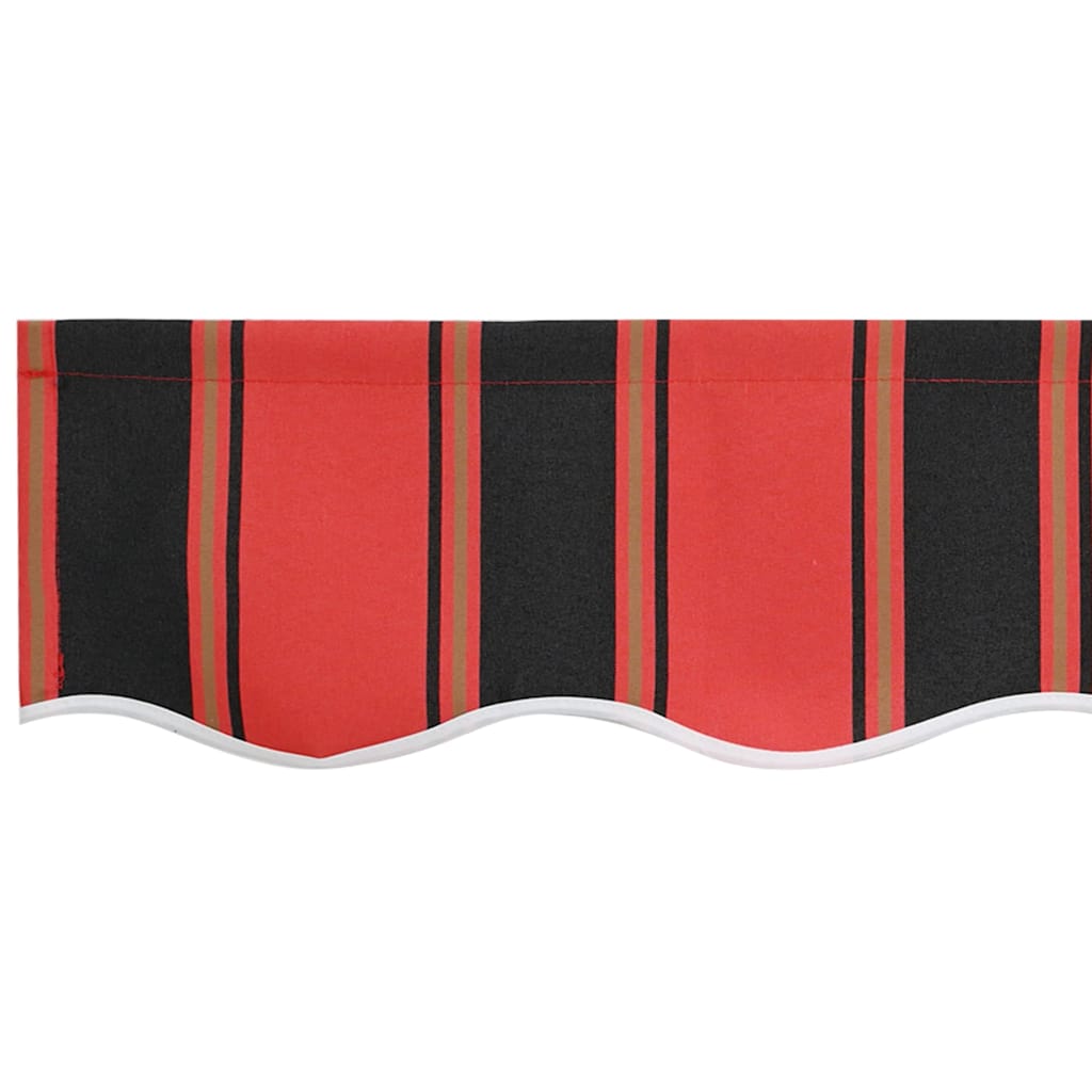 Tenda Retrattile Rosso e Nero 350 x 250 cm Tessuto e acciaio | homemem39