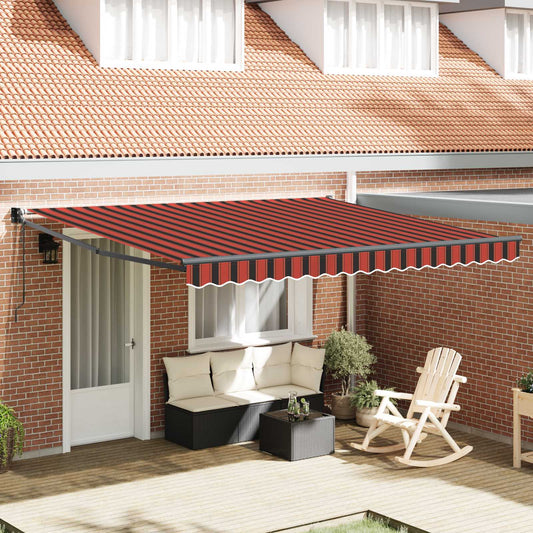 Tenda retrattile Arancione e Marrone 350 x 250 cm Poliestere | homemem39