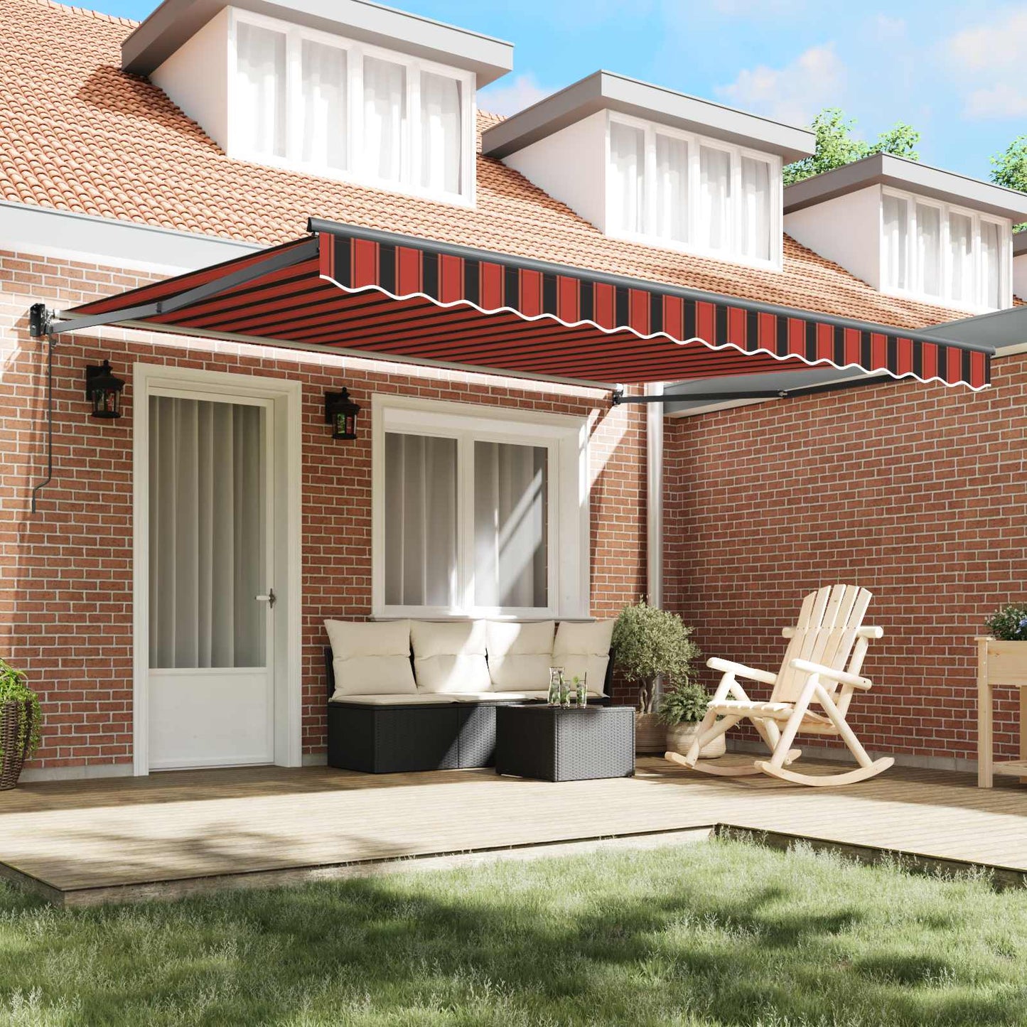 Tenda retrattile Arancione e Marrone 350 x 250 cm Poliestere | homemem39