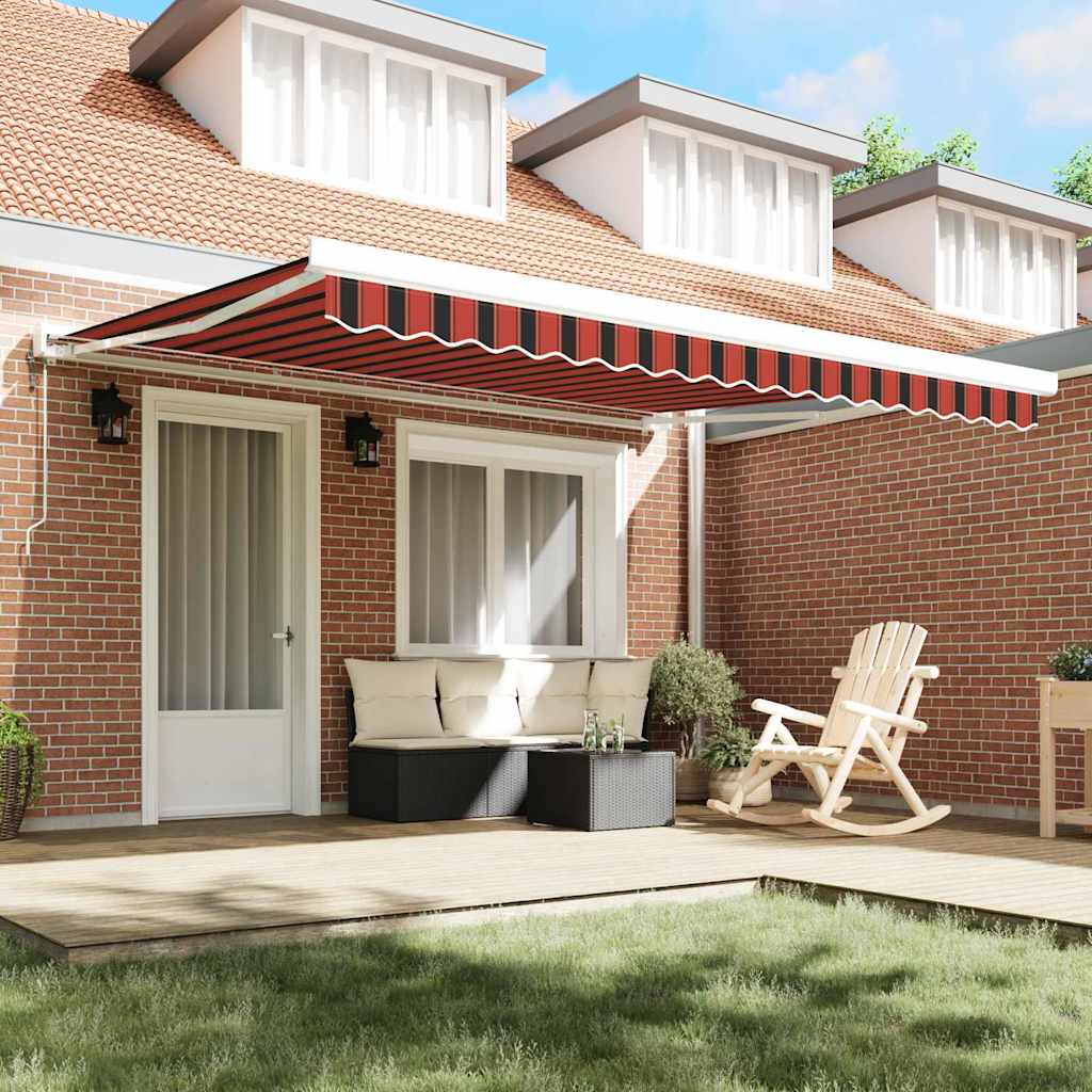 Tenda Retrattile arancione e marrone 350 x 250 cm | homemem39