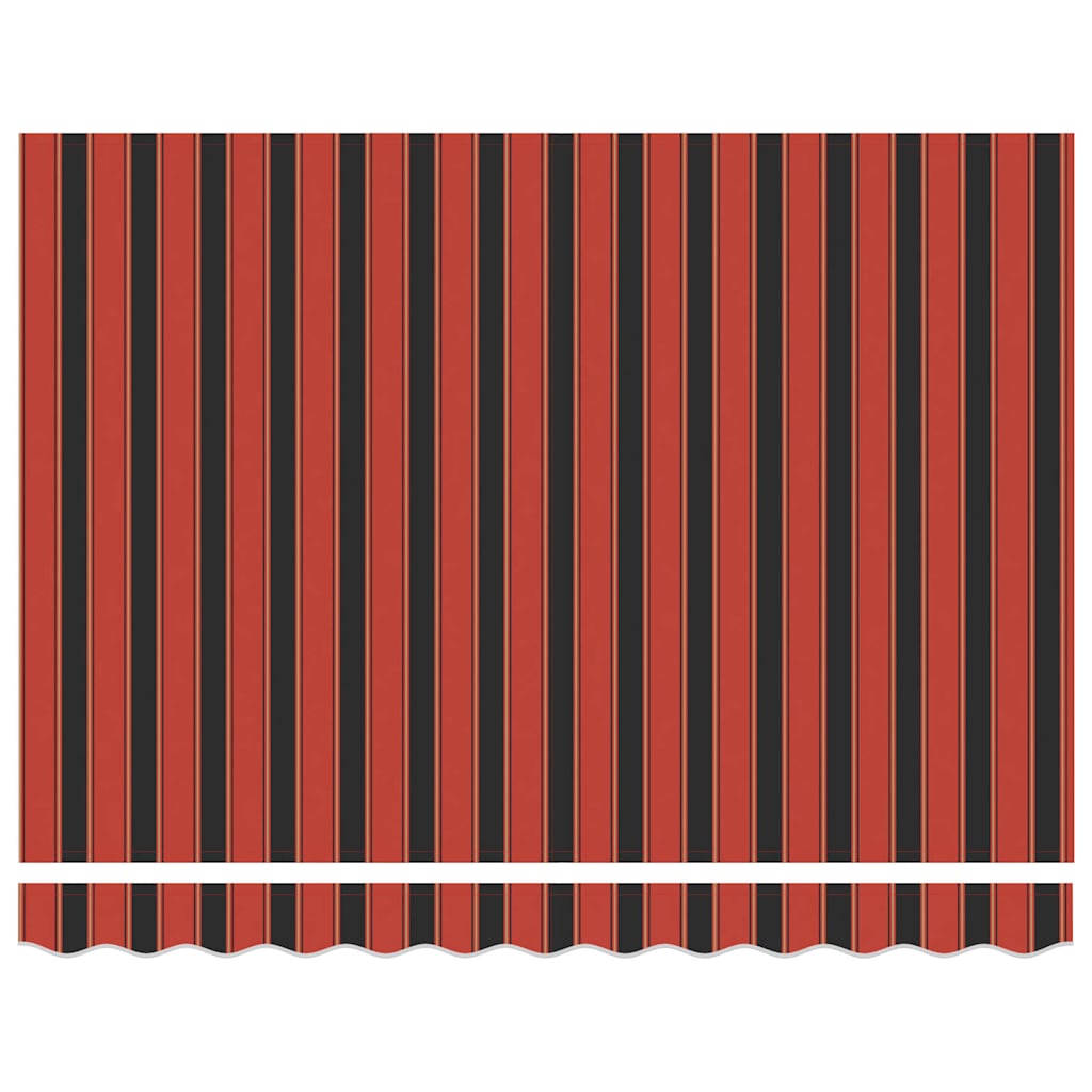 Tenda Retrattile Rosso e nero 350 x 250 cm Tessuto - homemem39