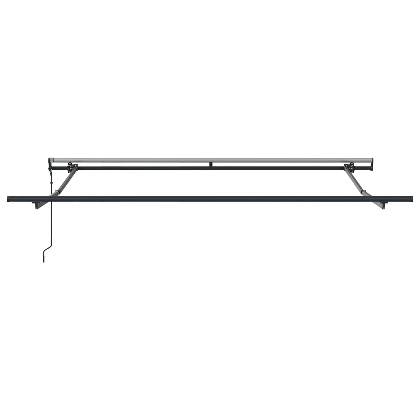 Tenda Retrattile Rosso e Nero 350 x 250 cm Tessuto e Alluminio | homemem39