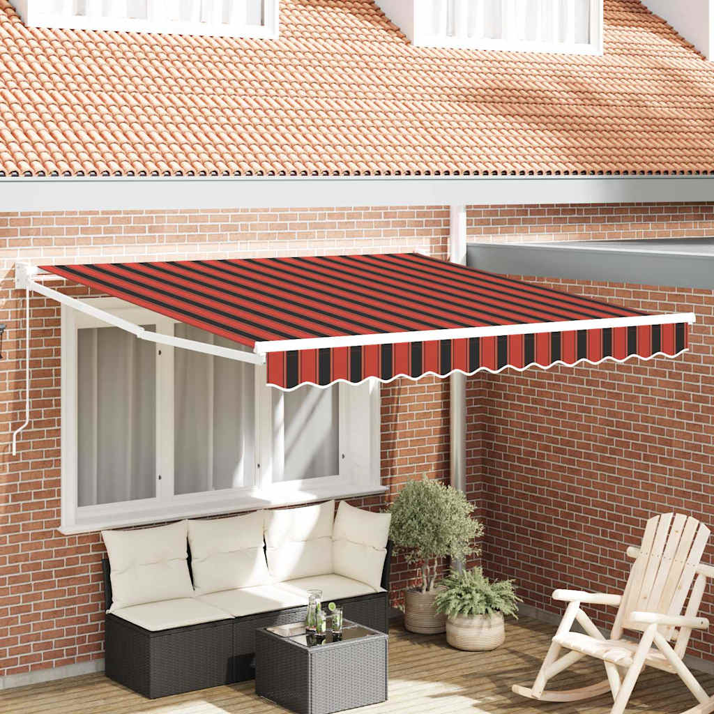 Tenda da Sole Arancione e Marrone 350 x 250 x 165 cm Poliestere | homemem39