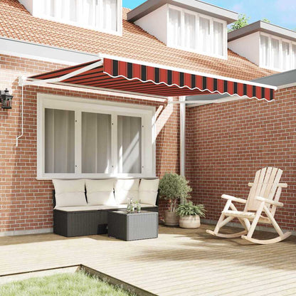 Tenda da Sole Arancione e Marrone 350 x 250 x 165 cm Poliestere | homemem39