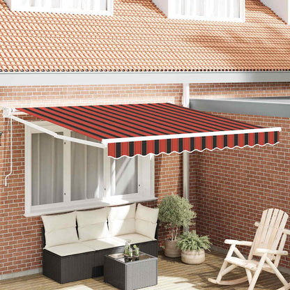 Tenda da Sole Rigato arancione e marrone 3,5 x 2,5 m - homemem39