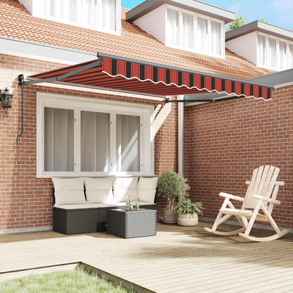 Tenda retrattile Rosso e Nero 350 x 250 x 165 cm