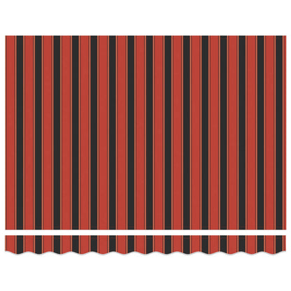 Tenda Retrattile Arancione e Nero 350 x 250 cm