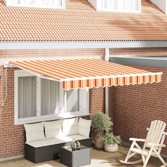 Tenda da Sole Rigato giallo e arancione 3,5 x 2,5 m - homemem39