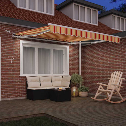 Tenda retrattile Giallo e Arancione 350 x 250 cm Poliestere | homemem39