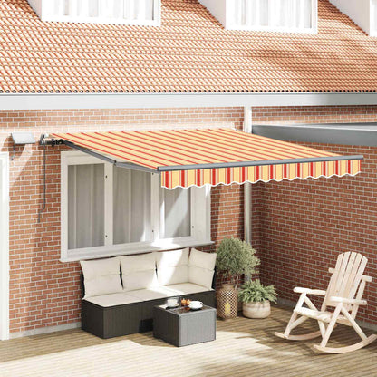 Tenda Retrattile giallo e arancione 350 x 250 cm Tessuto - homemem39