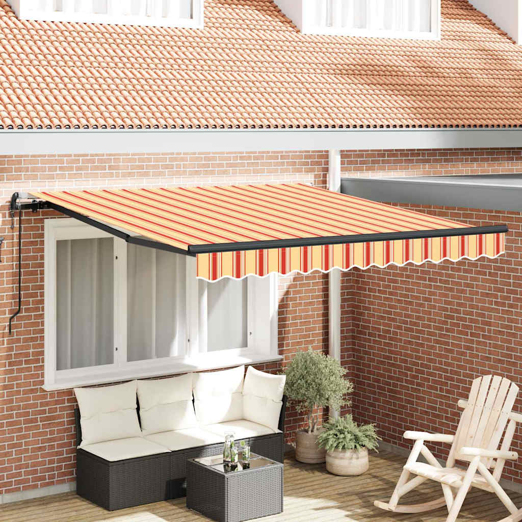 Tenda Retrattile giallo e arancione 350 x 250 cm Tessuto - homemem39