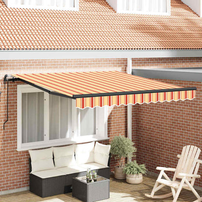 Tenda Retrattile giallo e arancione 350 x 250 cm Tessuto - homemem39