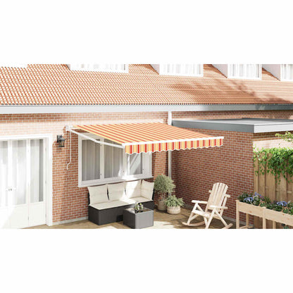Tenda da Sole Rigato giallo e arancione 3,5 x 2,5 m - homemem39