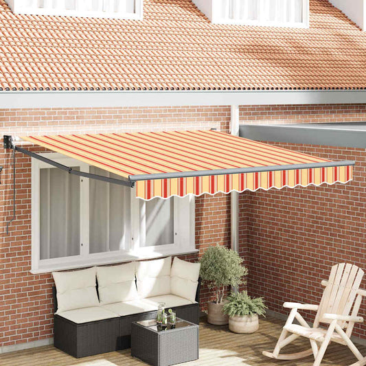 Tenda da Sole Rigato giallo e arancione 3,5 x 2,5 m - homemem39