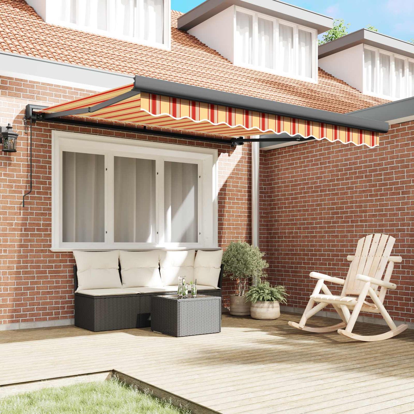 Tenda retrattile Giallo e Arancione 350 x 250 x 165 cm | homemem39