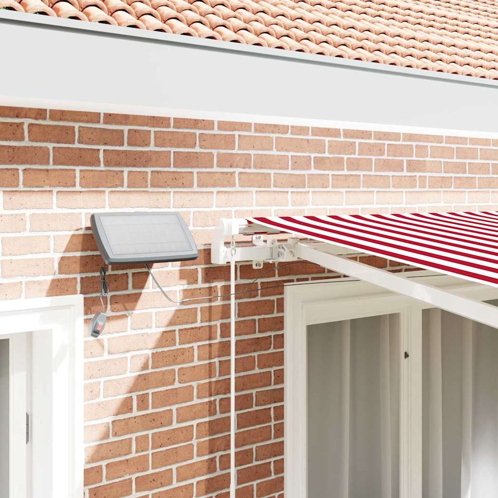 Tenda retrattile Rosso e Bianco 350 x 250 cm | homemem39