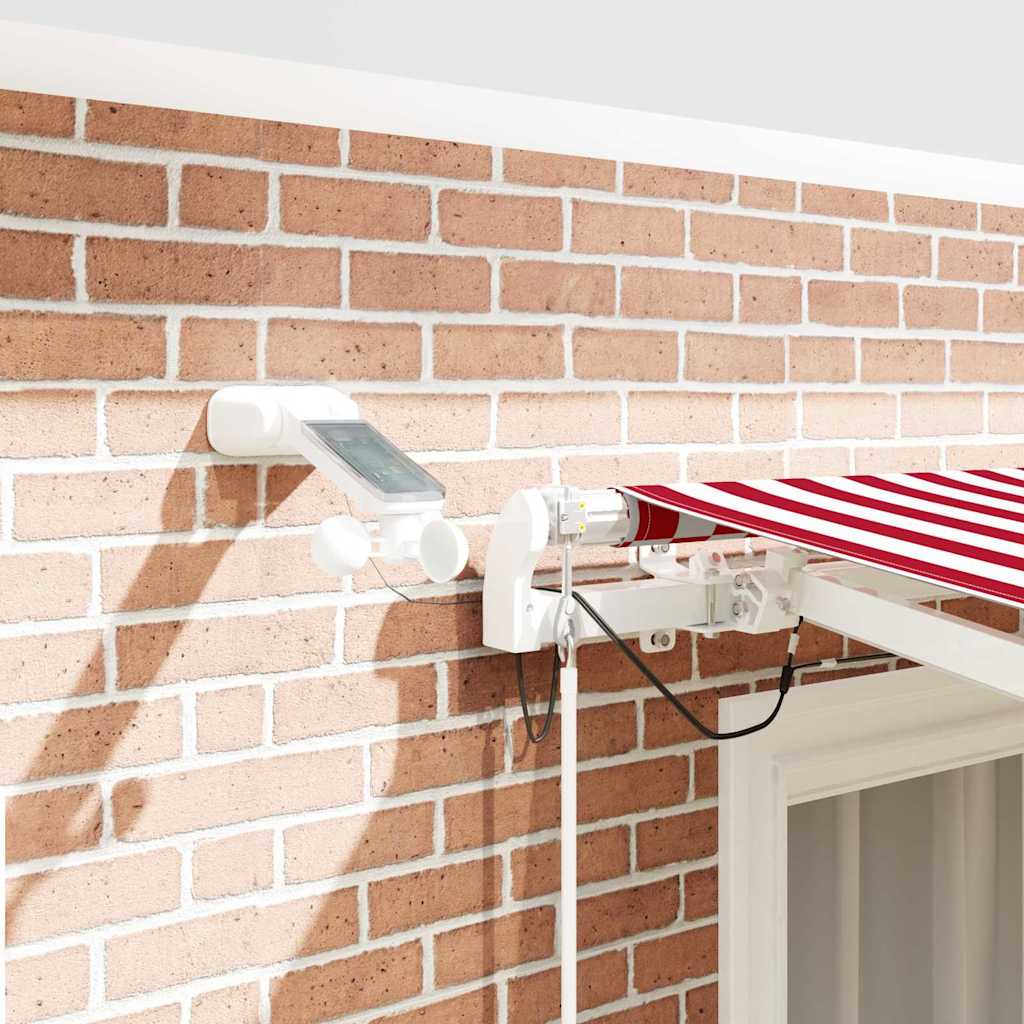 Tenda retrattile Rosso e Bianco 350 x 250 cm Poliestere | homemem39