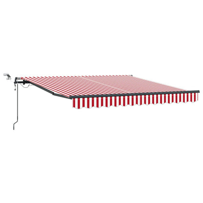 Tenda retrattile Rosso e Bianco 350 x 250 cm Poliestere | homemem39