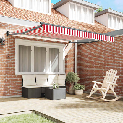 Tenda retrattile Rosso e Bianco 350 x 250 cm | homemem39