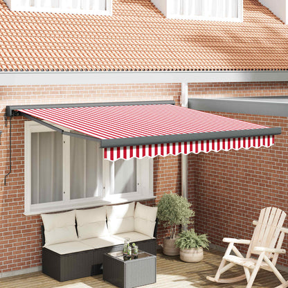 Tenda retrattile Rosso e Bianco 350 x 250 x 165 cm | homemem39