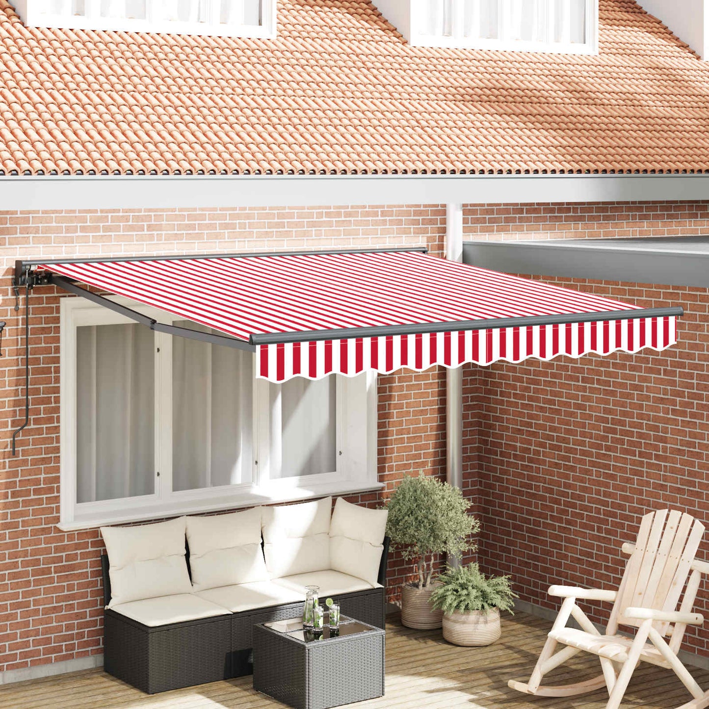 Struttura della tenda Rosso e Bianco 350 x 250 cm | homemem39