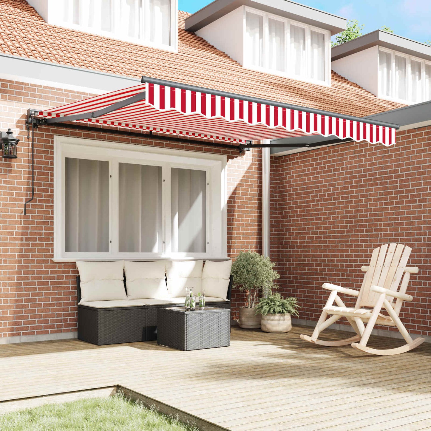 Struttura della tenda Rosso e Bianco 350 x 250 cm | homemem39