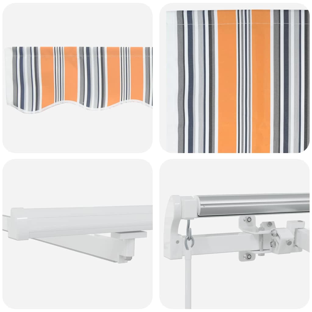 Tenda retrattile Multicolore 350 x 250 cm Tessuto e Alluminio | homemem39