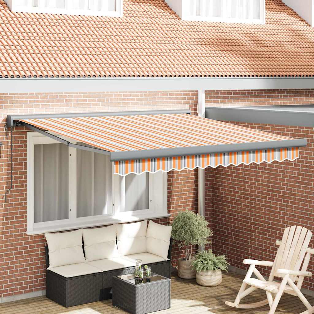 Tenda Retrattile Multicolore 350 x 250 cm Tessuto, Metallo - homemem39