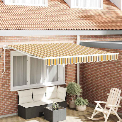 Tenda Retrattile Giallo e grigio e bianco 350 x 250 cm Tessuto - homemem39