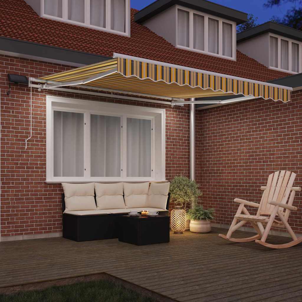 Tenda retrattile Multicolore 350 x 250 cm Tessuto e Alluminio | homemem39