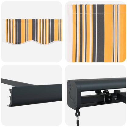 Tenda Retrattile Multicolore 350 x 250 cm Tessuto e Metallo - homemem39