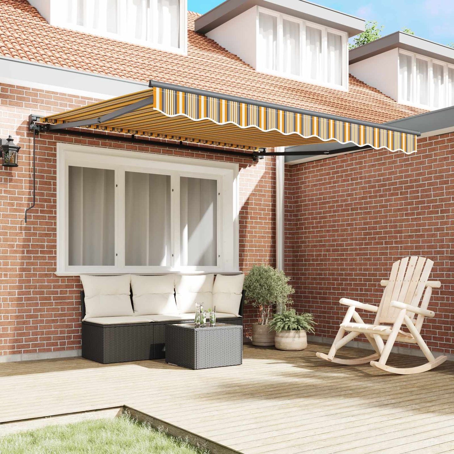 Struttura della tenda Giallo e Grigio 350 x 250 cm | homemem39