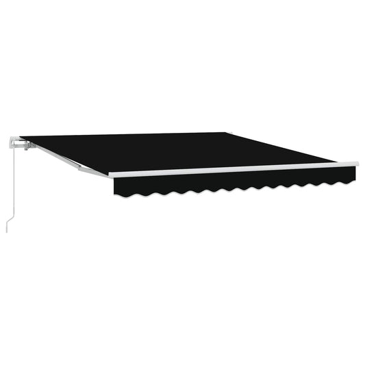 Tenda retrattile Nero 350 x 250 cm Poliestere e Alluminio | homemem39